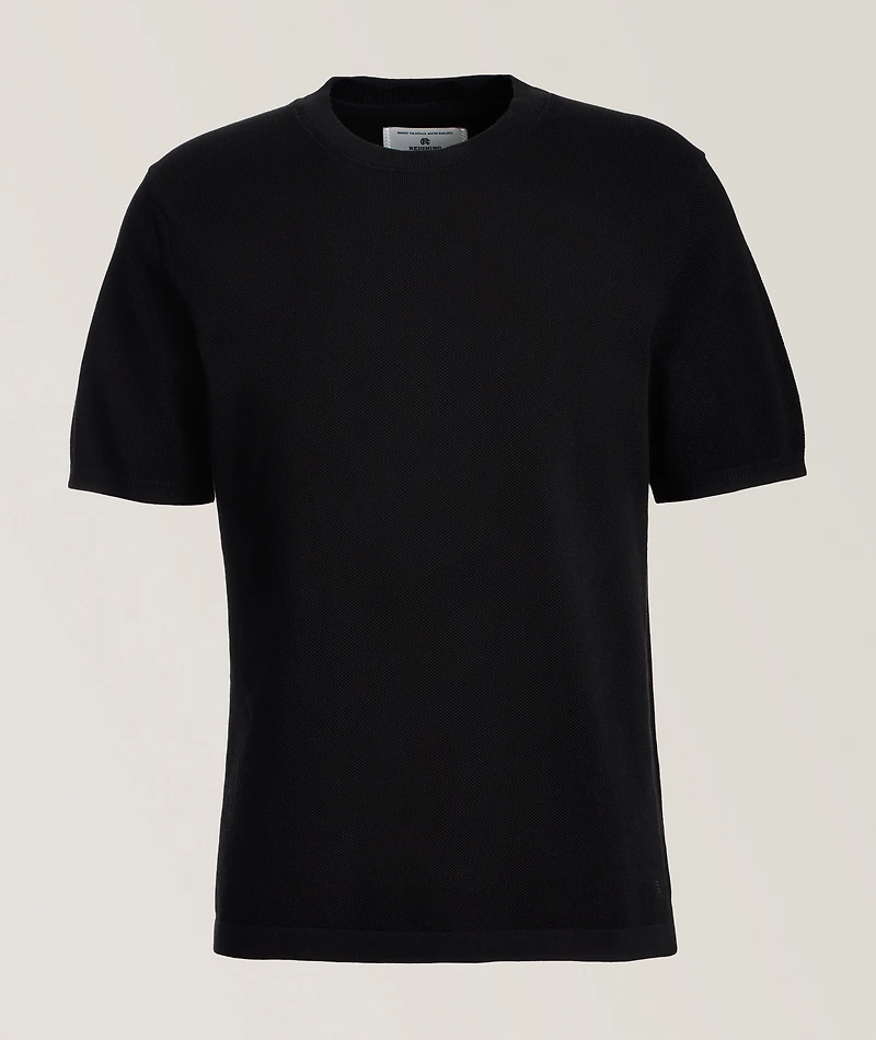 Supima Cotton Piqué Crewneck Sweater