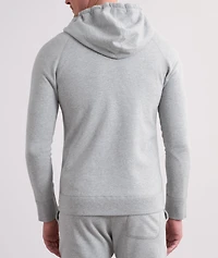 Terry Cotton Full-Zip Hooded Sweater
