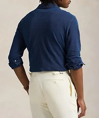 Indigo-Dyed Cotton Polo
