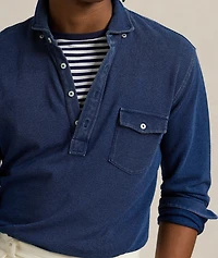 Indigo-Dyed Cotton Polo