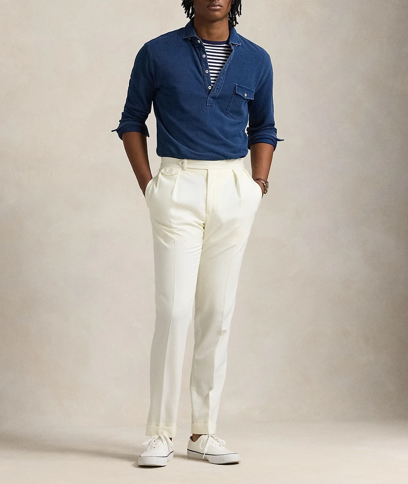 Indigo-Dyed Cotton Polo
