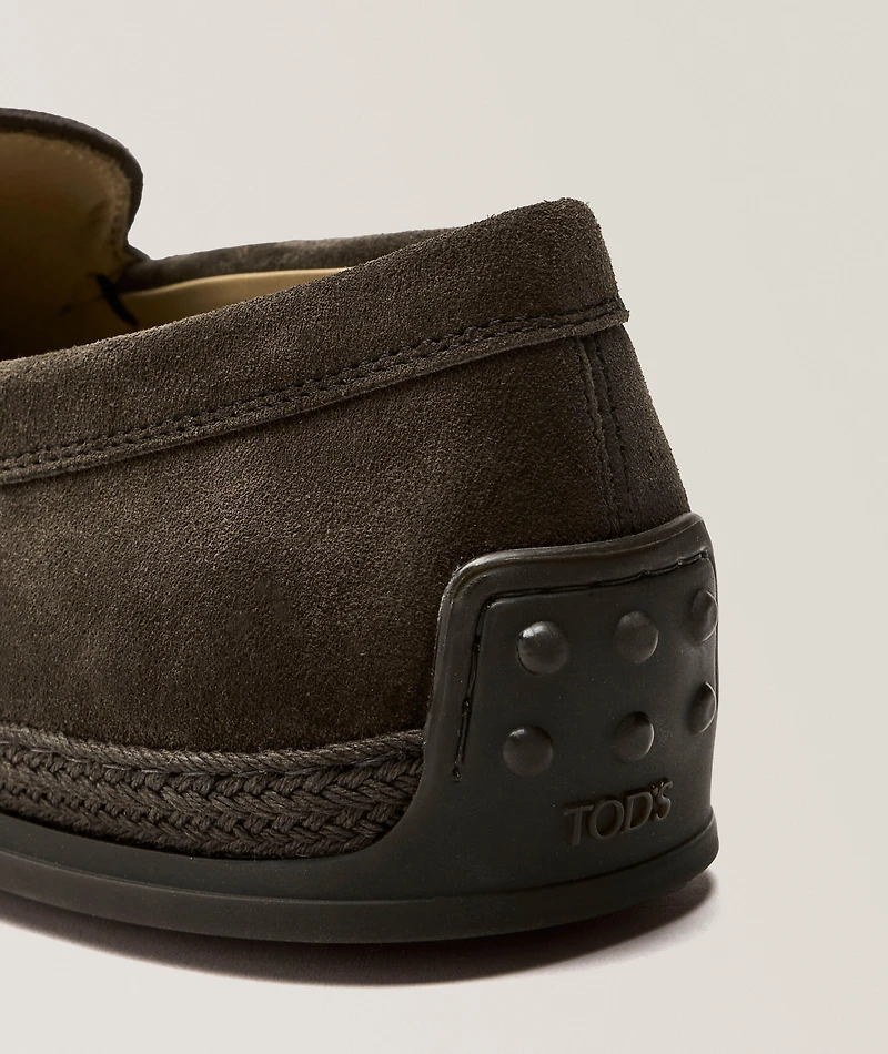 Suede Tonal Espadrilles Loafers
