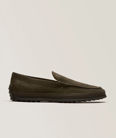 Suede Tonal Espadrilles Loafers