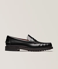 Polished Leather Penny Loafers