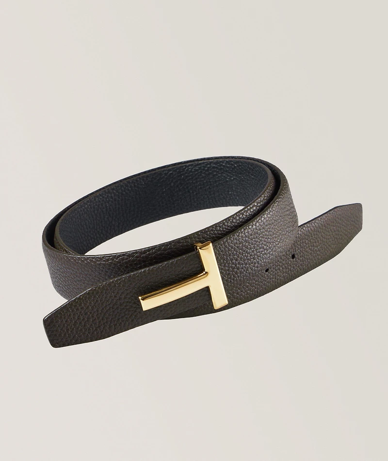 Reversible Soft Grain Leather T Belt