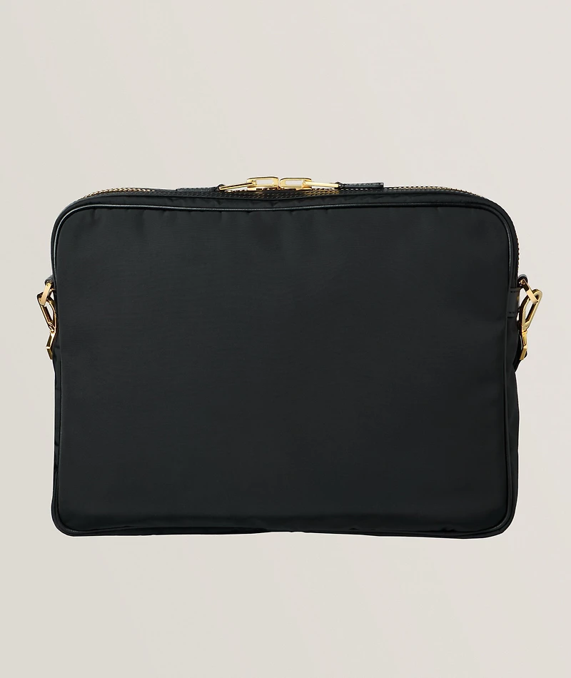 Recycled Nylon Double Utility Pocket Messenger Bag
