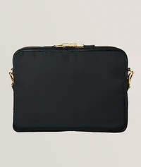 Recycled Nylon Double Utility Pocket Messenger Bag