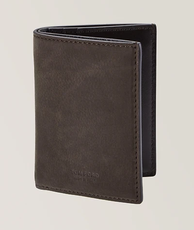 Suede T Line Folding Cardholder