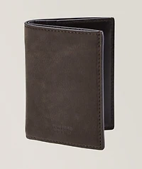 Suede T Line Folding Cardholder