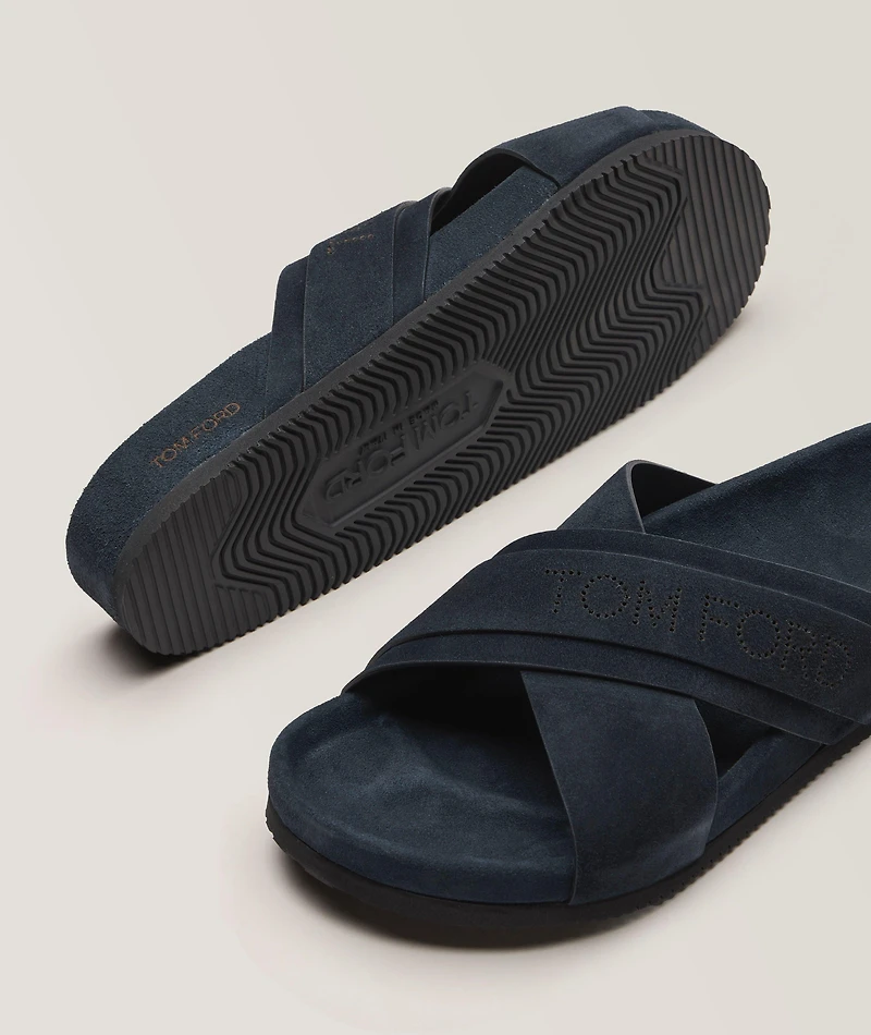 Suede Criss-Cross Sandals