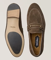 Liam Chain Suede Loafers