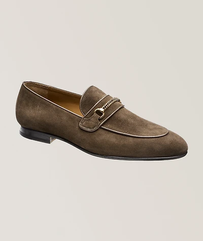 Liam Chain Suede Loafers