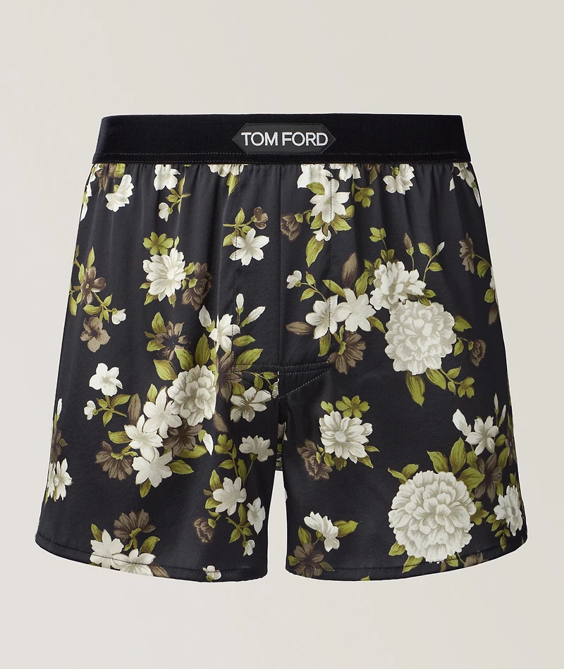 Floral Stretch-Silk Boxers