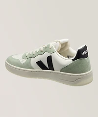 V-10 Logo Leather Sneakers