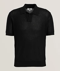 Open Weave Cuban Collar Polo