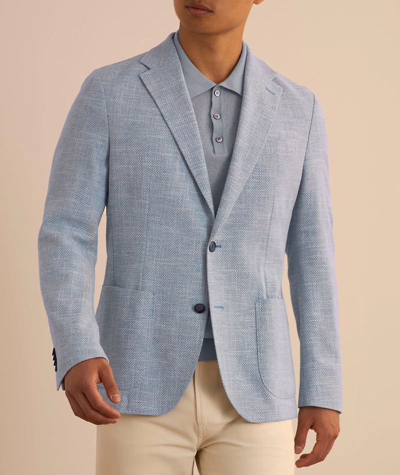 Textured Mélange Cotton-Blend Sport Jacket