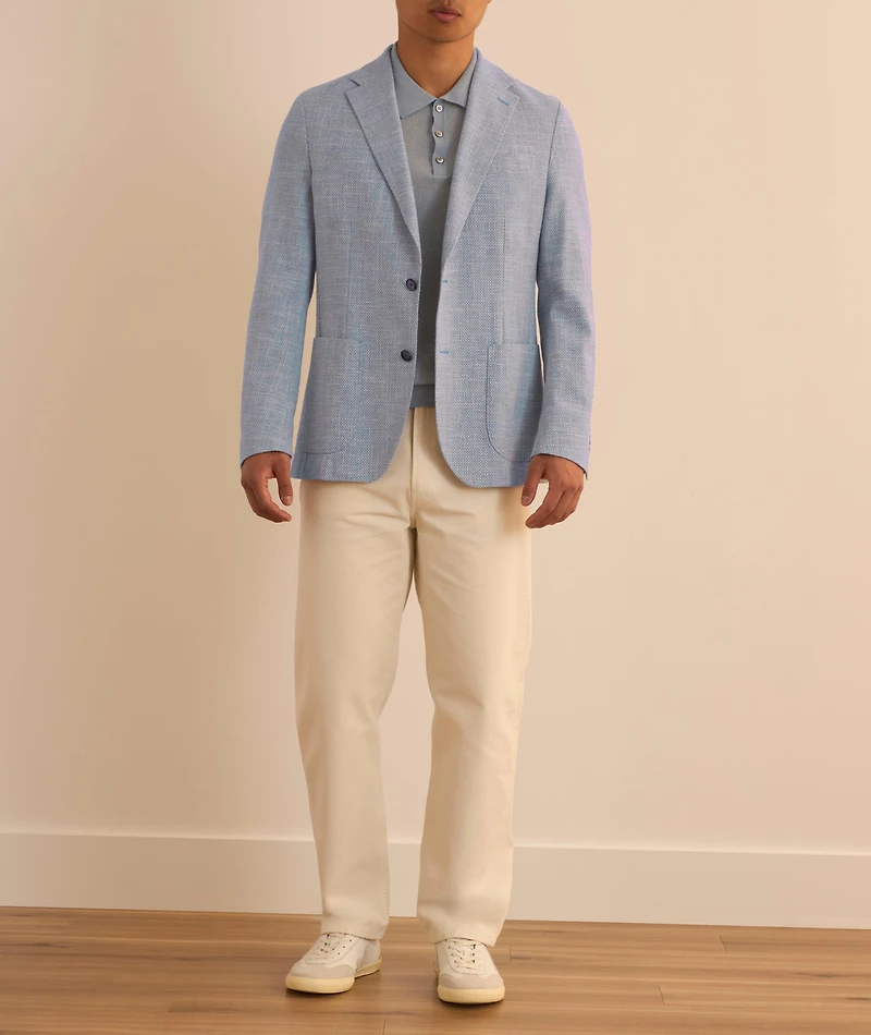 Textured Mélange Cotton-Blend Sport Jacket