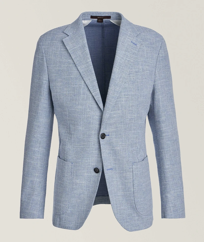Textured Mélange Cotton-Blend Sport Jacket