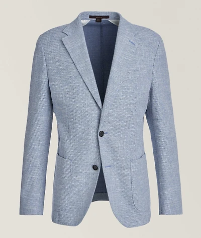 Textured Mélange Cotton-Blend Sport Jacket