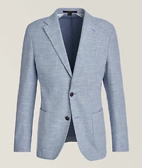 Textured Mélange Cotton-Blend Sport Jacket