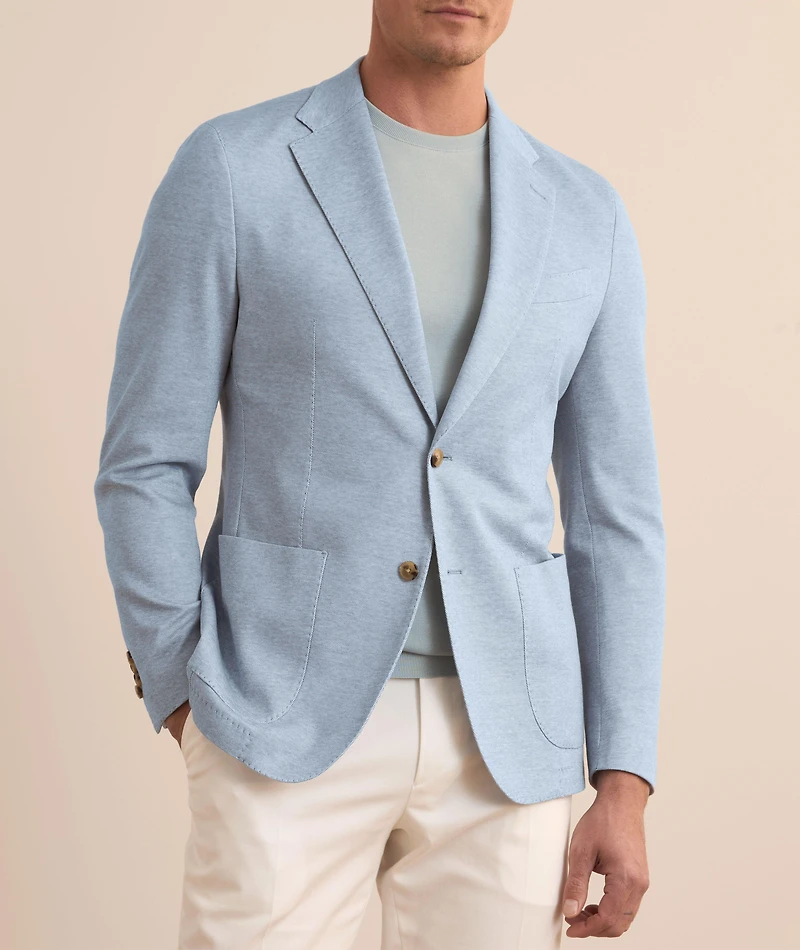 Stretch-Cotton Marled Sport Jacket