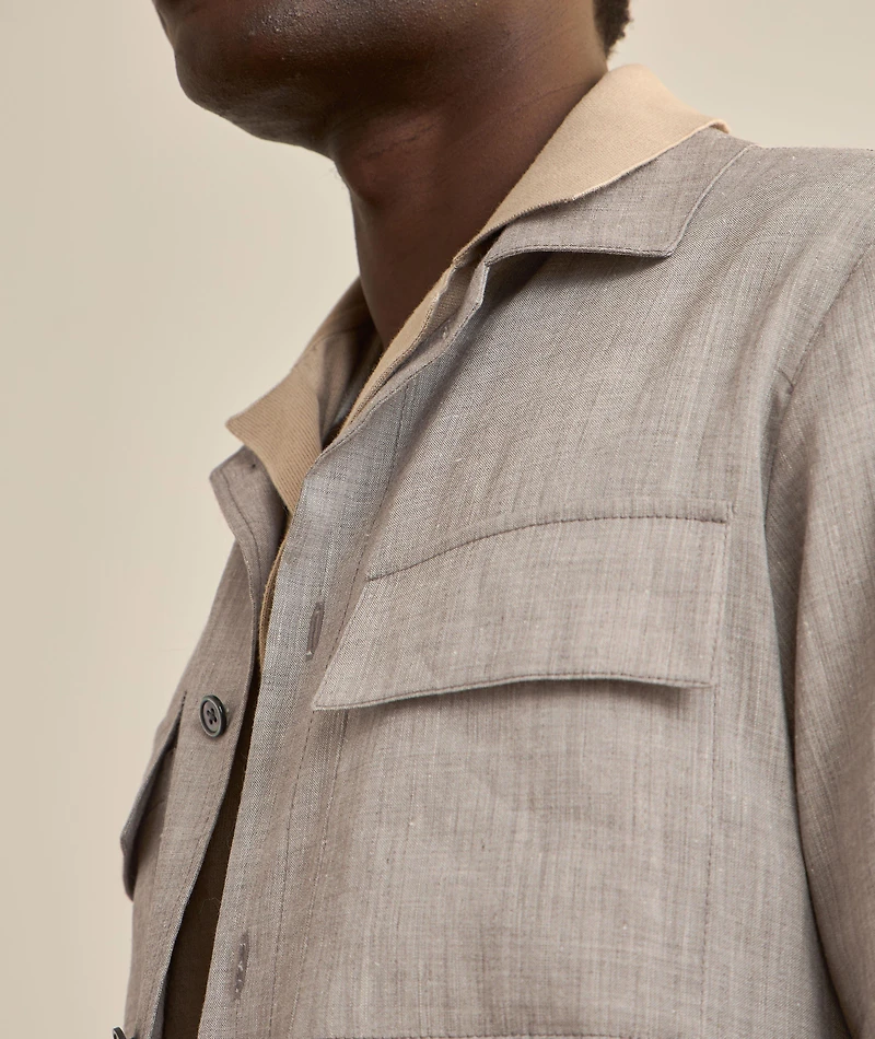 Linen-Wool Overshirt