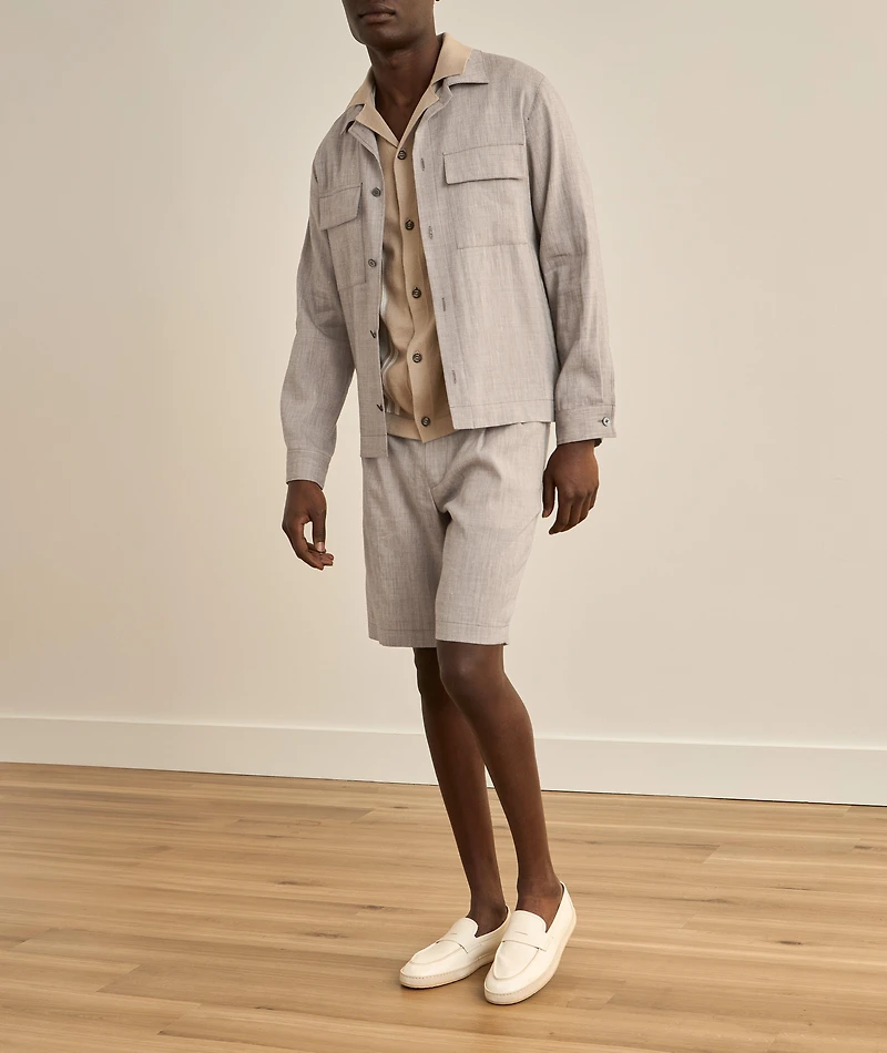 Linen-Wool Overshirt