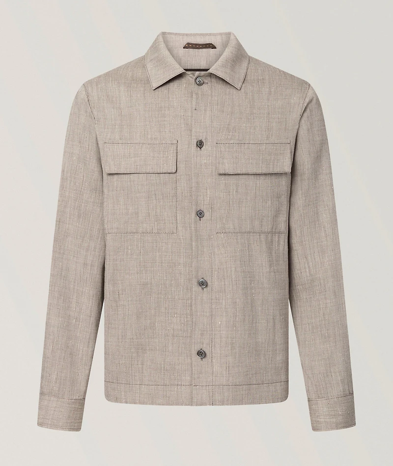 Linen-Wool Overshirt