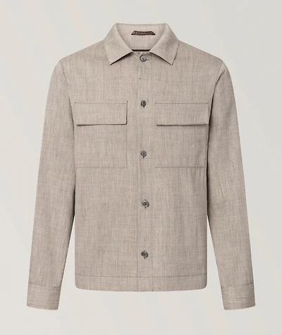 Linen-Wool Overshirt