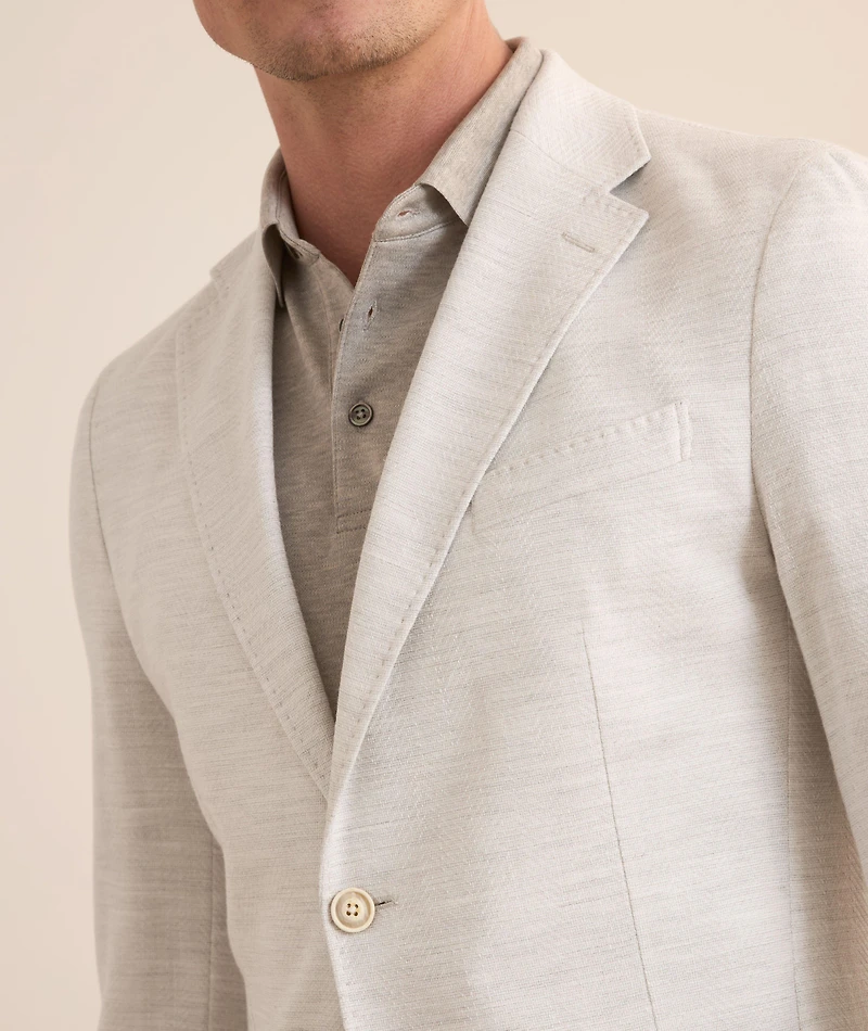 Mélange Cotton-Blend Sport Jacket