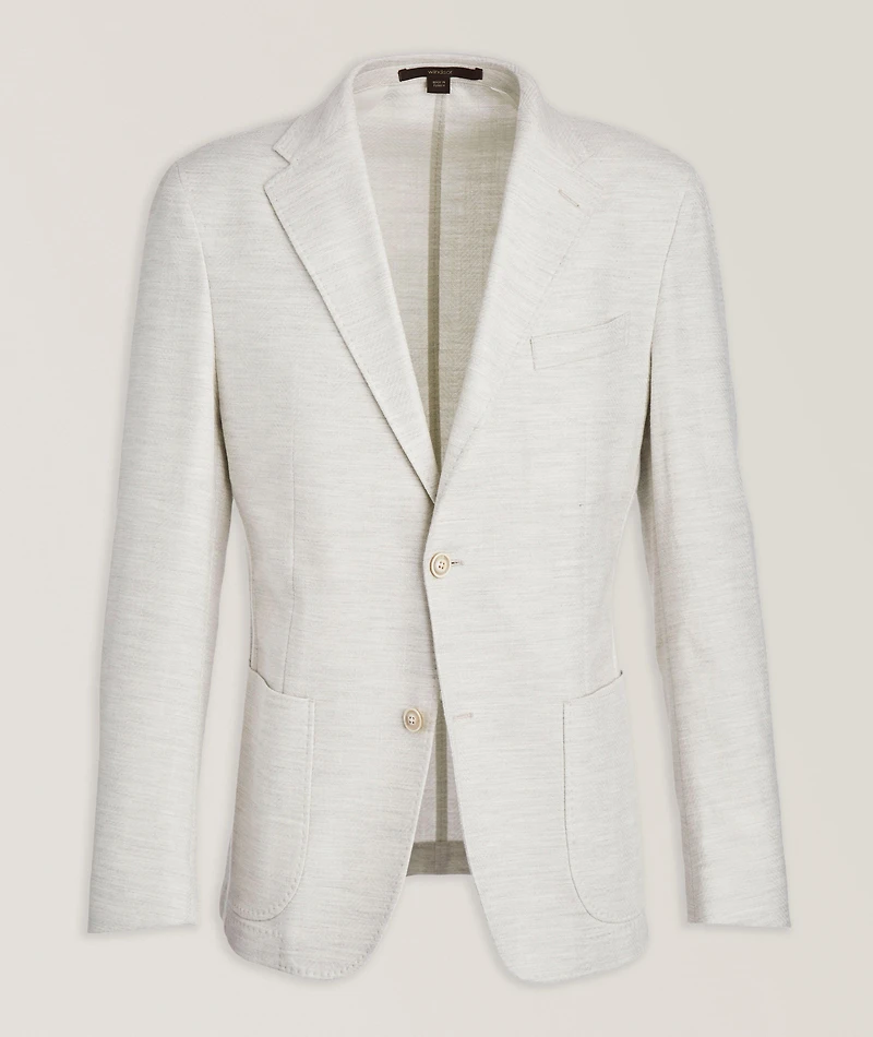 Mélange Cotton-Blend Sport Jacket