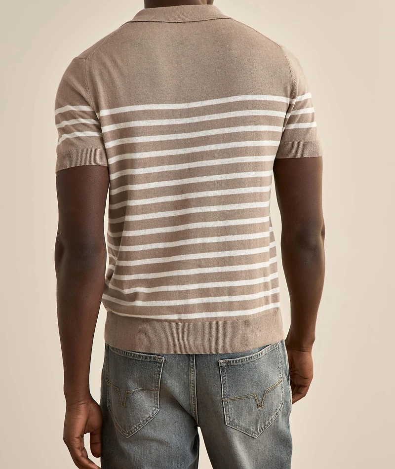 Lindo Stripe Cotton Knit Polo