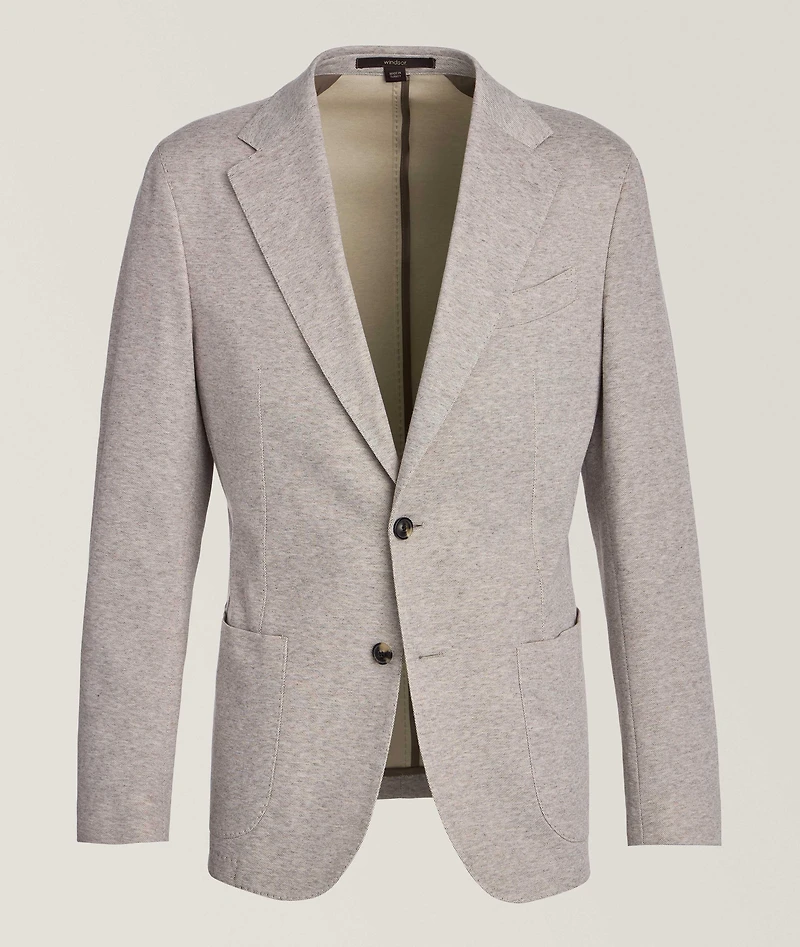 Mélange Cotton-Blend Sport Jacket