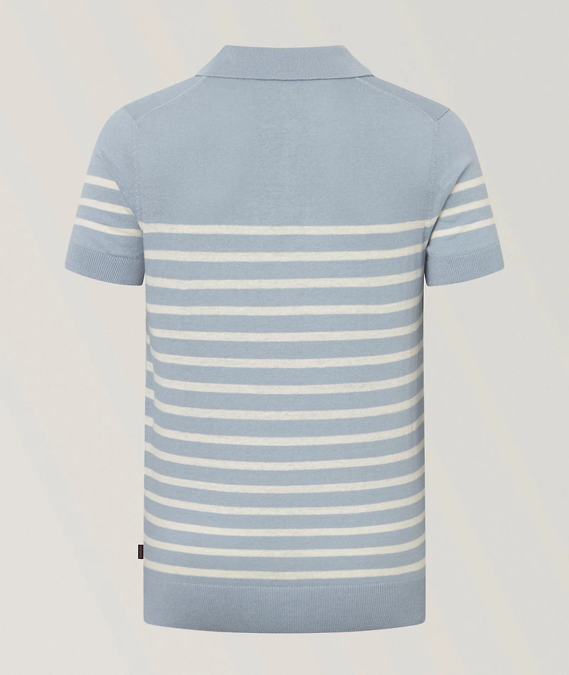 Lindo Stripe Cotton Knit Polo
