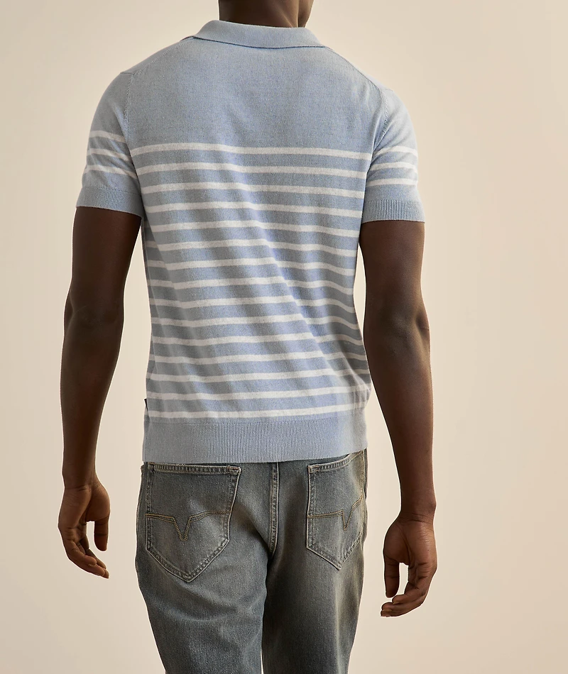 Lindo Stripe Cotton Knit Polo