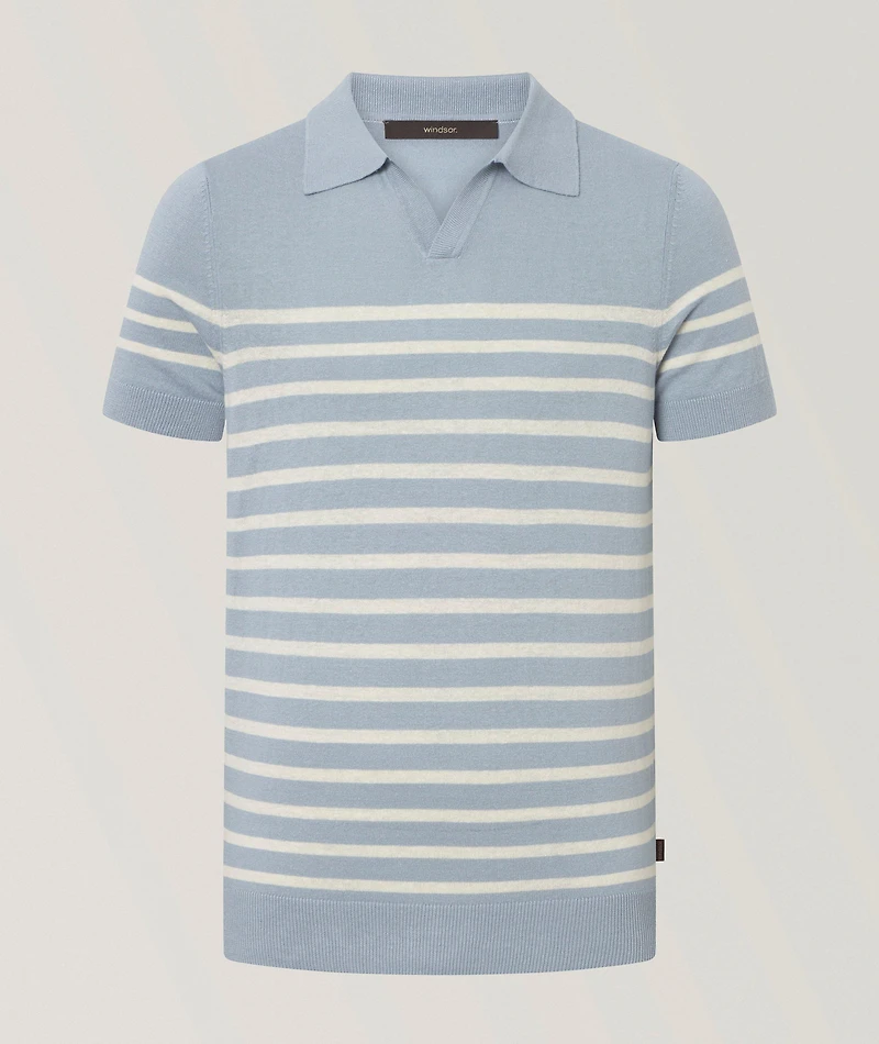 Lindo Stripe Cotton Knit Polo