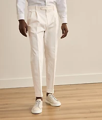Sapo Stretch-Cotton Pleated Pants