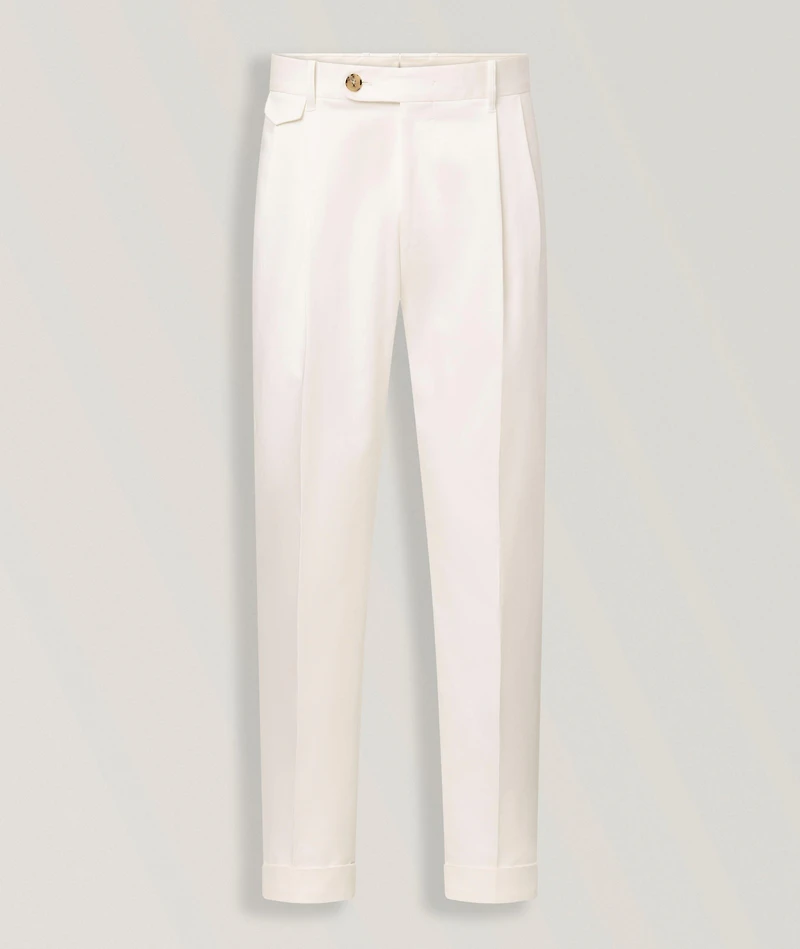 Sapo Stretch-Cotton Pleated Pants