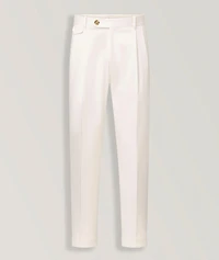 Sapo Stretch-Cotton Pleated Pants