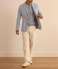 Mélange Linen-Cotton Knit Polo