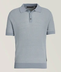 Mélange Linen-Cotton Knit Polo