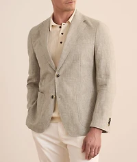 Checked Linen Sport Jacket