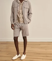 Schio Pleated Linen-Wool Shorts