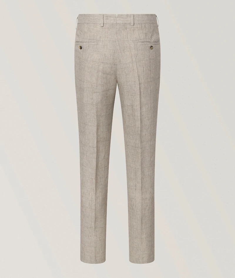 Silvi Linen Check Tapered Pants