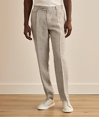 Silvi Linen Check Tapered Pants