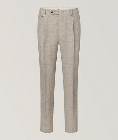 Silvi Linen Check Tapered Pants