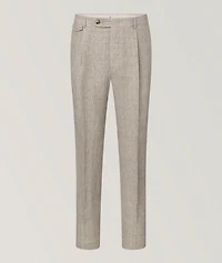 Silvi Linen Check Tapered Pants