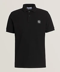 Logo Badge Stretch-Cotton Polo