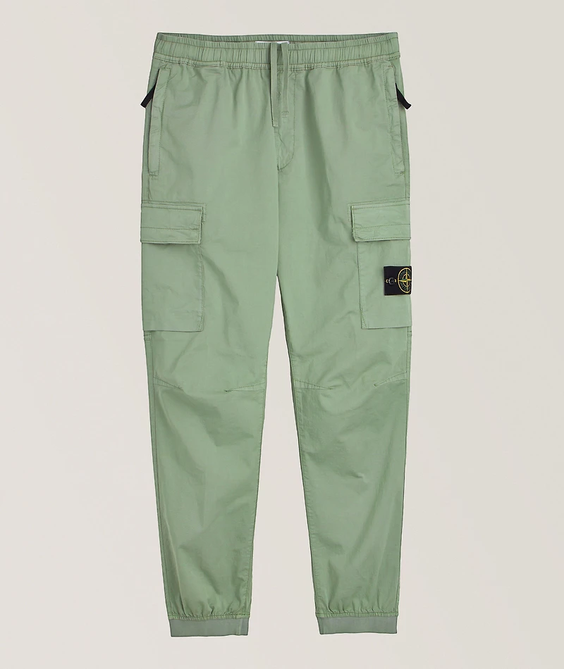 Supima Cotton Twill Stretch Cuffed Cargo Pants