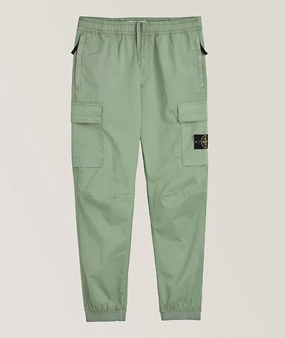 Supima Cotton Twill Stretch Cuffed Cargo Pants
